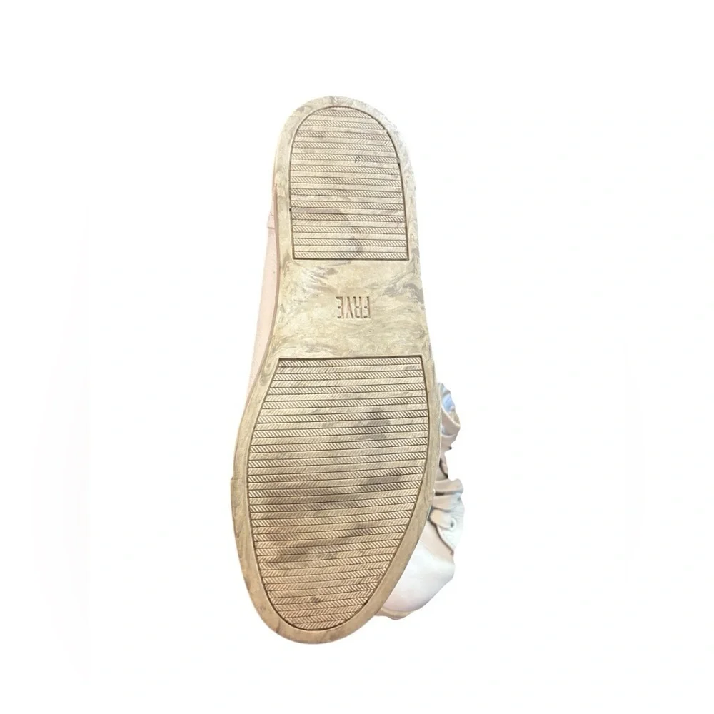 Frye Ivy High Top White Gray MARBLE soles RARE Designer Sneakers sz 8.5 used